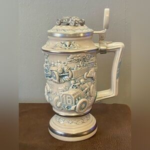 Avon 1989 Vintage Ceramic Racing Car Beer Stein, Numbered
